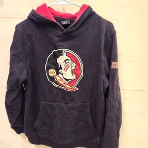 Black FSU Hoodie with Garnet Hood